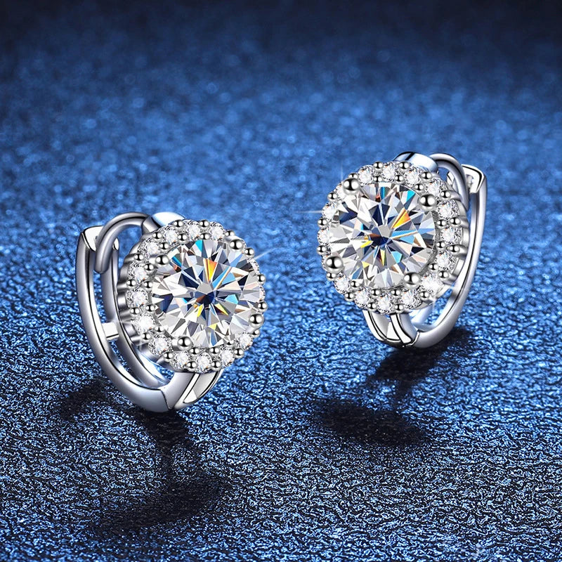 Argola Luxury Moissanite e Prata 925