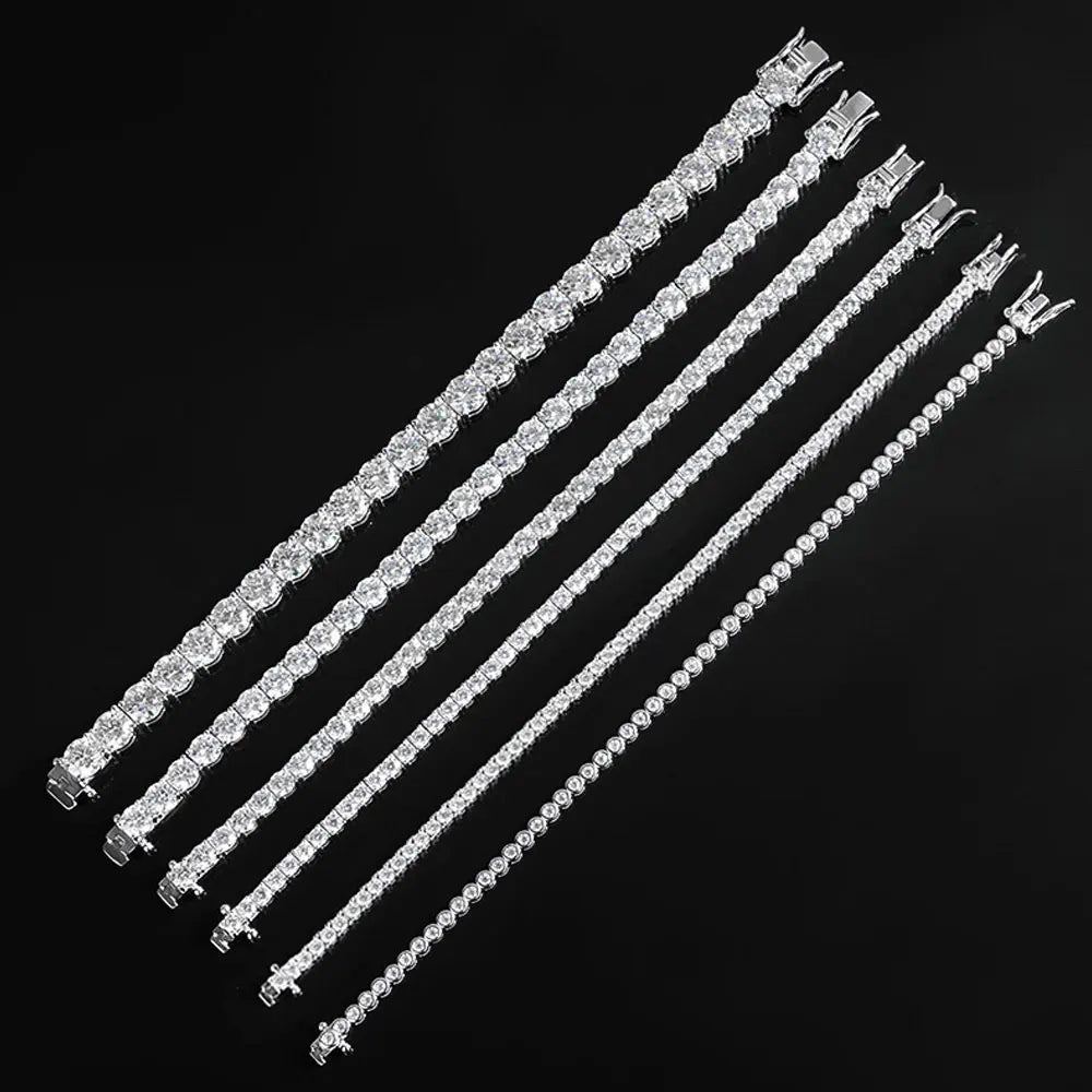 Pulseira Riviera em Prata 925 e Moissanites Premium