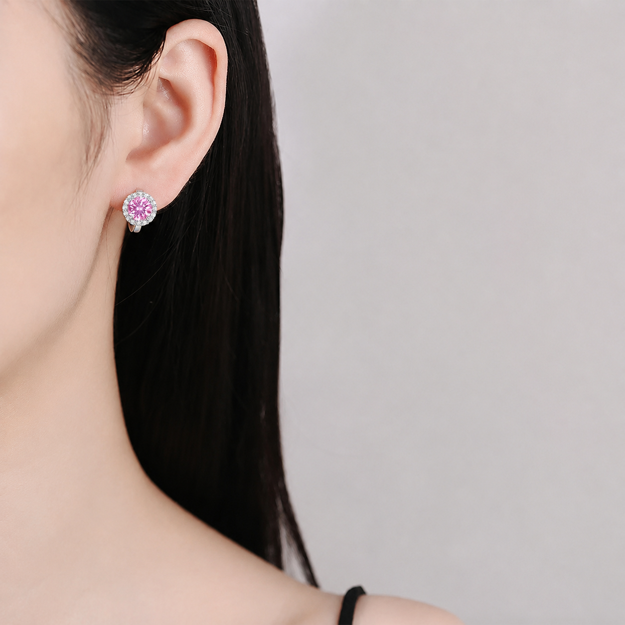 Argola Luxury Moissanite e Prata 925