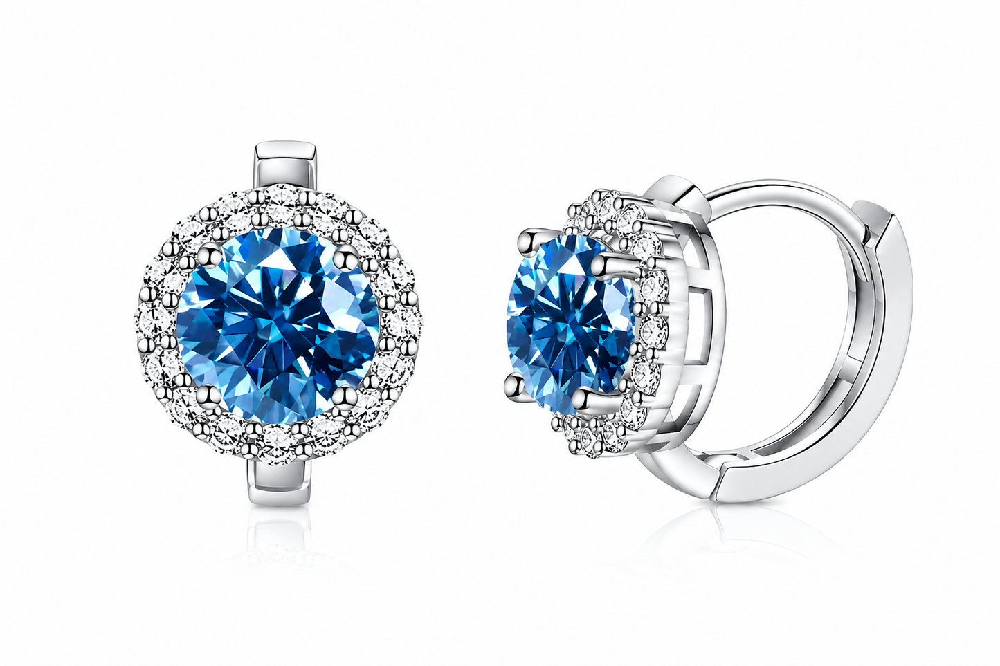 Argola Luxury Moissanite e Prata 925
