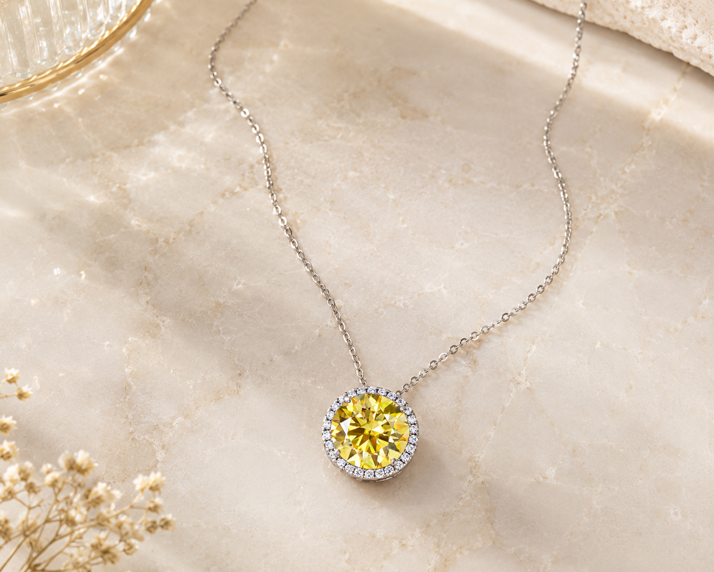 Colar Mandala em Prata 925 e Moissanite de 5CT