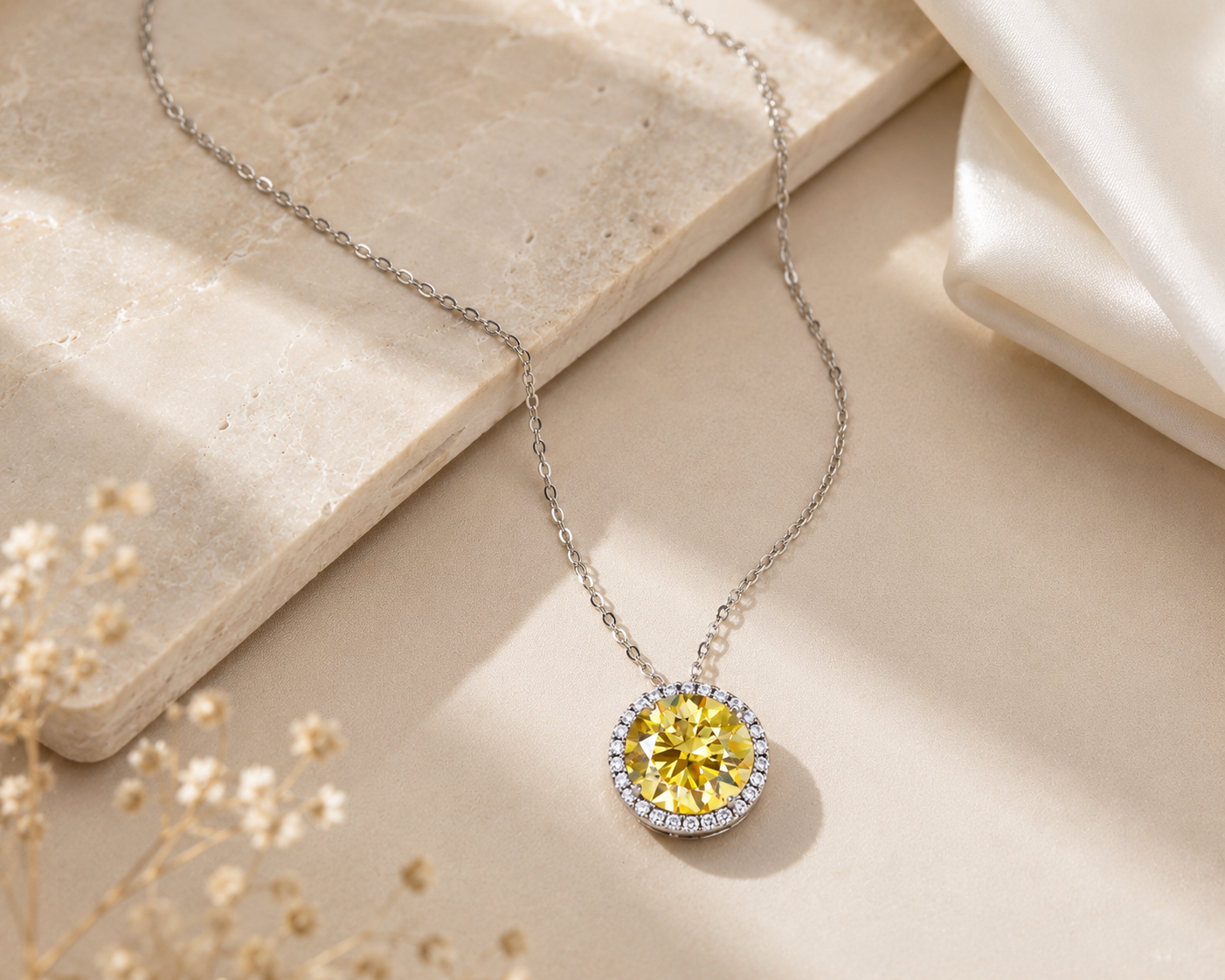 Colar Mandala em Prata 925 e Moissanite de 5CT