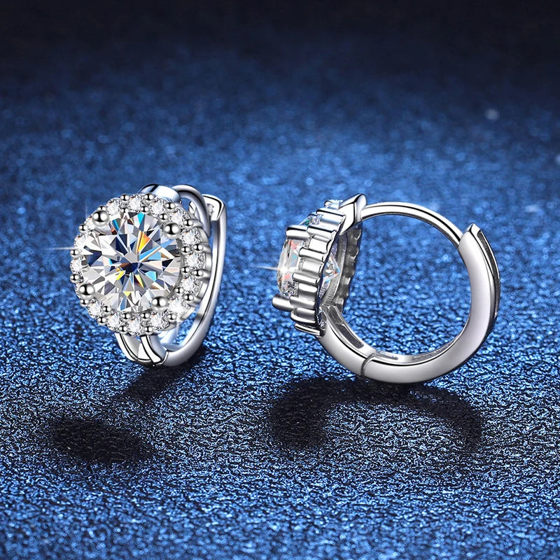 Argola Luxury Moissanite e Prata 925