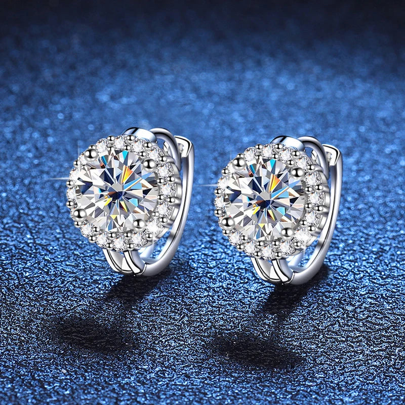 Argola Luxury Moissanite e Prata 925
