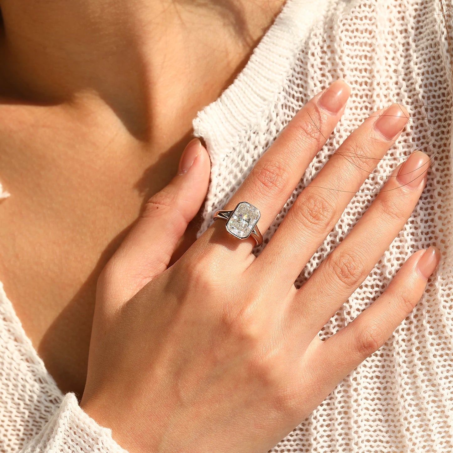 Solitário Kim Radiant Moissanite 4,5 CT