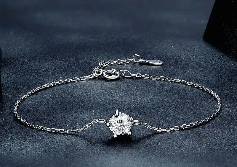 Pulseira Sophie em Prata 925 e Moissanite