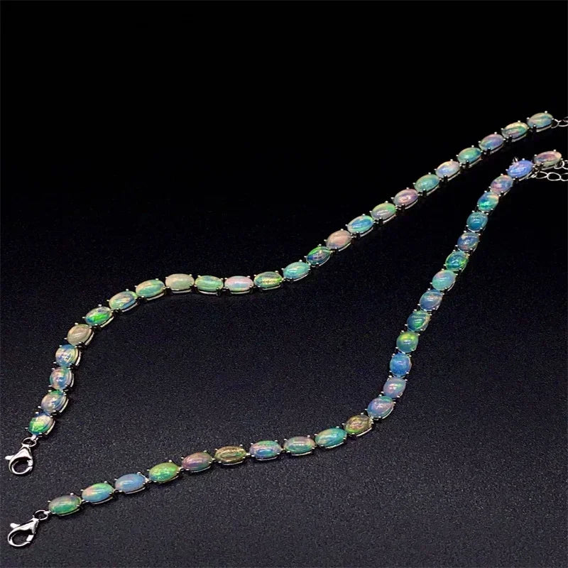Pulseira Mystic Opala Natural em Prata 925