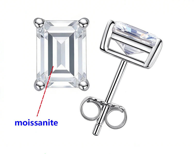Brinco Solitário Emerald em Moissanite