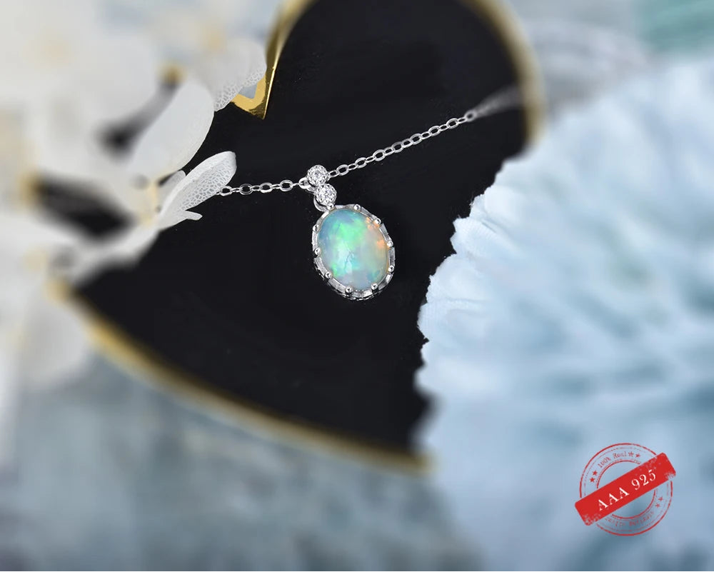 Colar Choker Fairy Opala e Prata 925