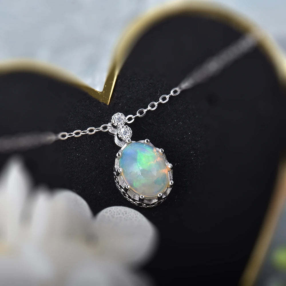 Colar Choker Fairy Opala e Prata 925