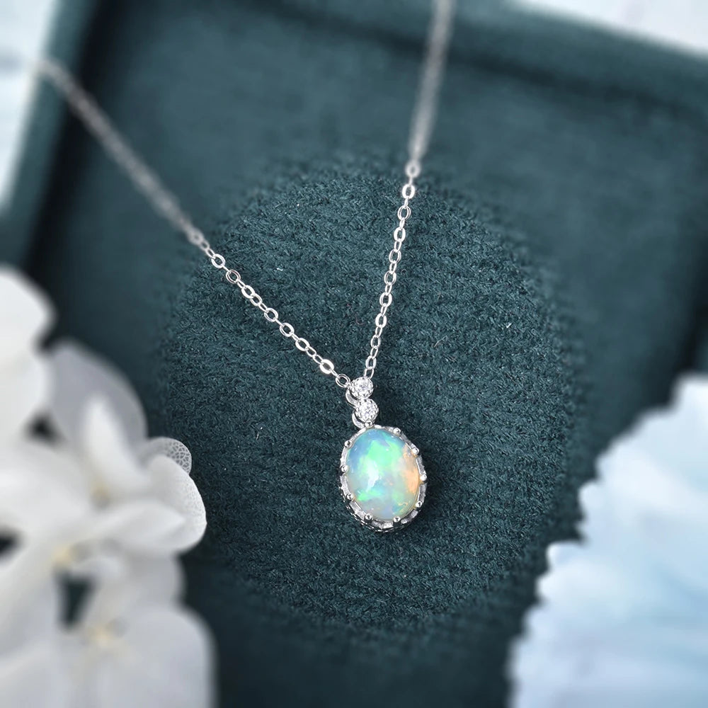 Colar Choker Fairy Opala e Prata 925