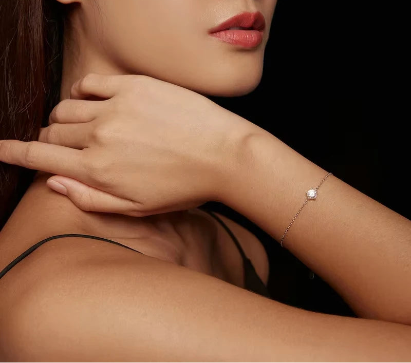 Pulseira Sophie em Prata 925 e Moissanite