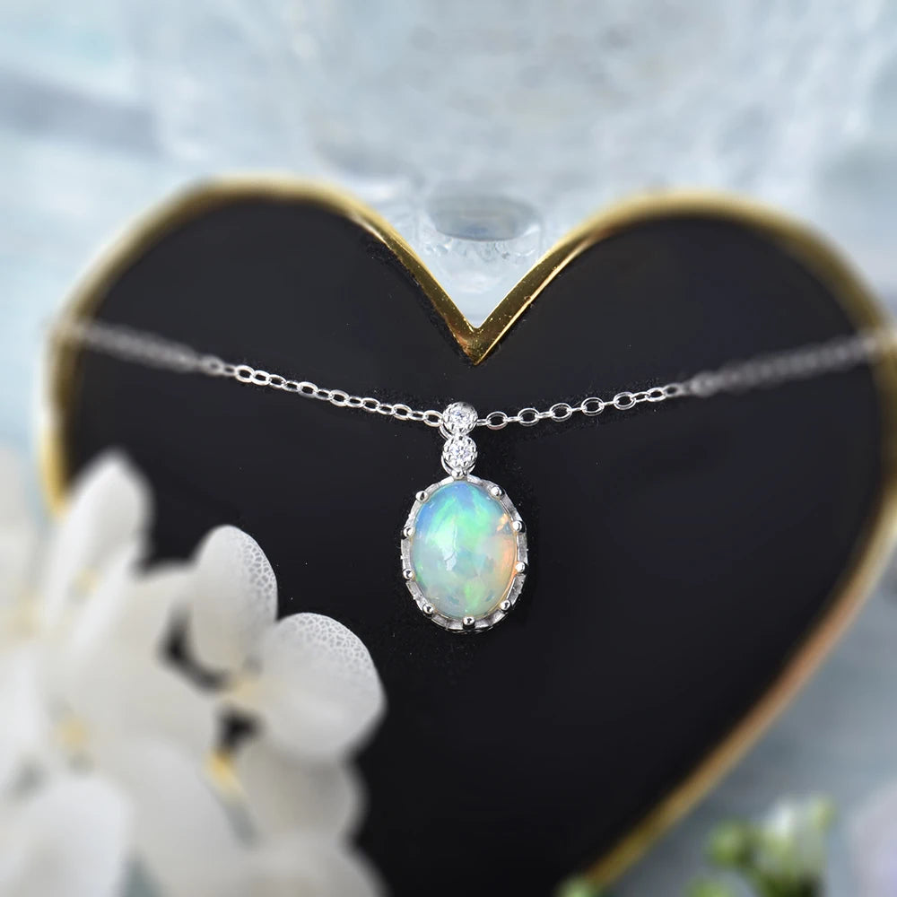 Colar Choker Fairy Opala e Prata 925