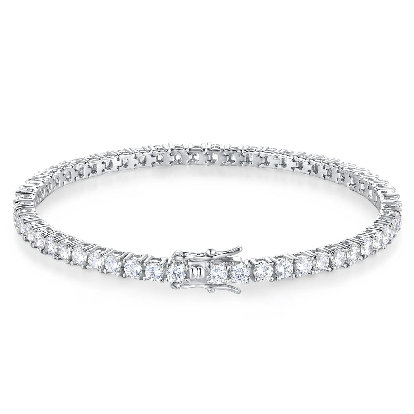 Pulseira Riviera em Prata 925 e Moissanites Premium