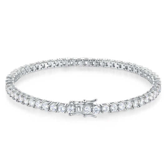 Pulseira Riviera em Prata 925 e Moissanites Premium