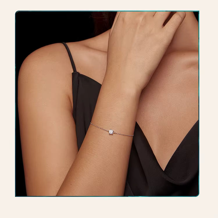 Pulseira Sophie em Prata 925 e Moissanite