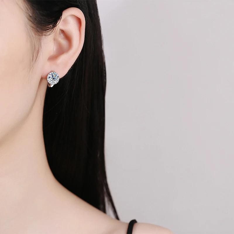 Argola Luxury Moissanite e Prata 925