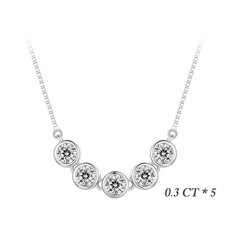 Colar Ponto de Luz Flower em Prata 925 e Moissanite