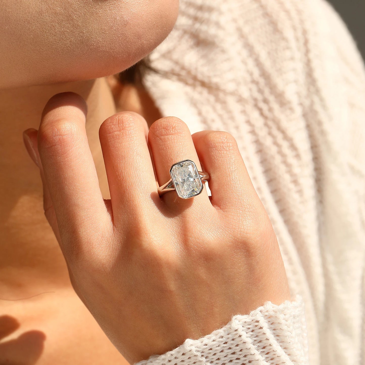 Solitário Kim Radiant Moissanite 4,5 CT