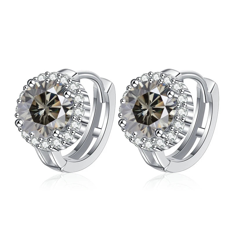 Argola Luxury Moissanite e Prata 925