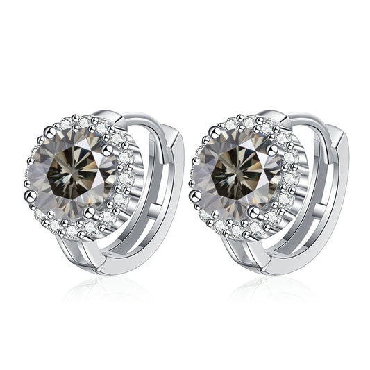 Argola Luxury Moissanite e Prata 925
