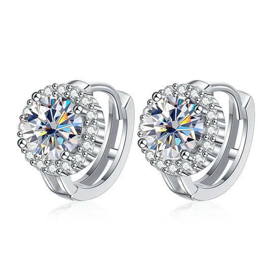 Argola Luxury Moissanite e Prata 925